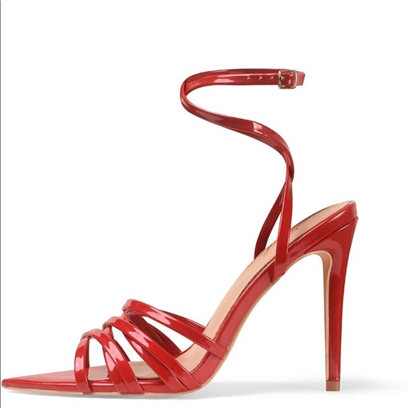Sexy Red Strappy Sandal - Picture 3 of 3
